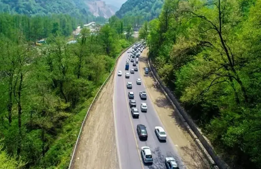 ترافیک سنگین در محور هراز