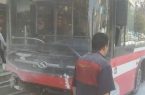 ۶ زخمی در تصادف اتوبوس بدون راننده