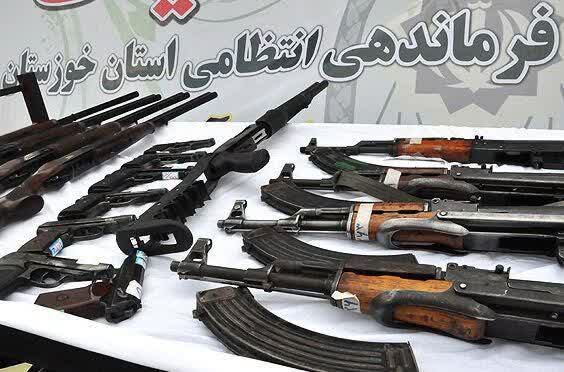 کشف ۱۸۱ قبضه سلاح غیرمجاز در عملیات ضربتی پلیس خوزستان