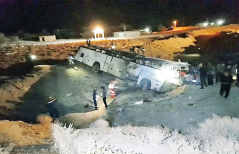 واژگونی مرگبار اتوبوس معدنچیان